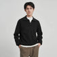 Men's Retro V-Neck Loose-Fit Polo Sweater – High-End Knitted Wool Blend