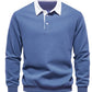 Men's Fashion Casual Versatile Long Sleeves Polo Collar Sweater