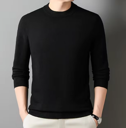 Men's Round-neck Long-sleeved Knitted Sweater