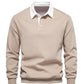 Men's Fashion Casual Versatile Long Sleeves Polo Collar Sweater