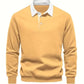 Men's Fashion Casual Versatile Long Sleeves Polo Collar Sweater