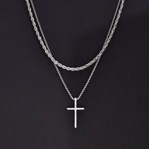 Vnox Mens Cross Necklaces