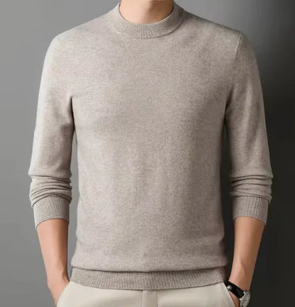 Men's Round-neck Long-sleeved Knitted Sweater