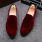 Red Bottom Suede Loafers for Men