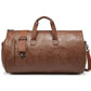 Waterproof Leather Duffle Bag With Adjustable Strap