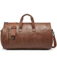 Waterproof Leather Duffle Bag With Adjustable Strap