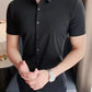 Men's High Elastic Short Sleeve Shirt Without Drape