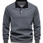 Men's Fashion Casual Versatile Long Sleeves Polo Collar Sweater